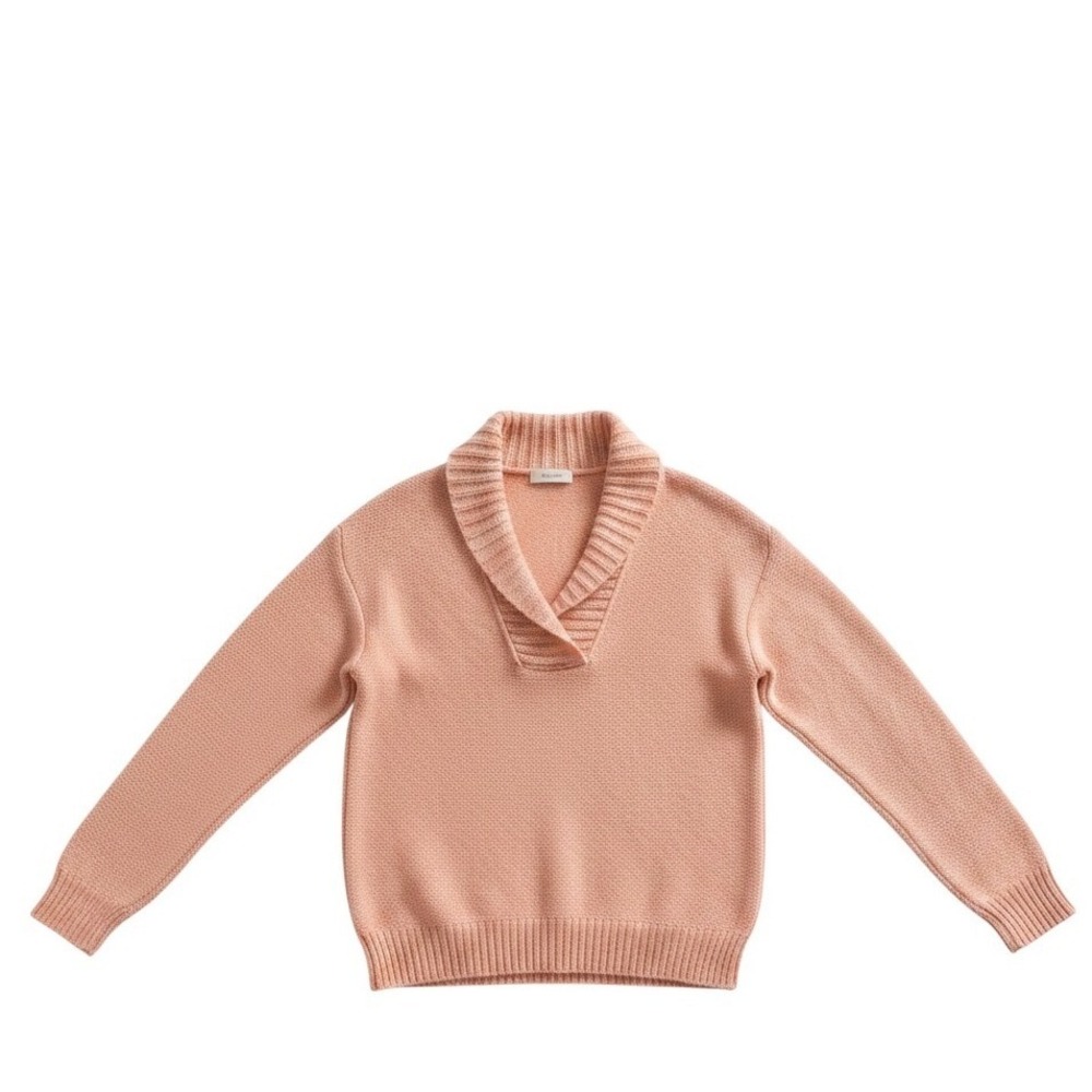 J.Crew Sweater Women S Peach Pink Mohair Wool Blend Shawl Collar Knit Preppy